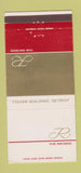 Matchbook Cover - The Recess Fisher Building Detroit MI 30 Strike
