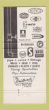 Matchbook Cover - Harrison Piping Supply crane Midland MI Detroit 30 Strike