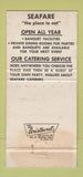 Matchbook Cover - Seafare Restaurant Nags Head NC 30 Strike