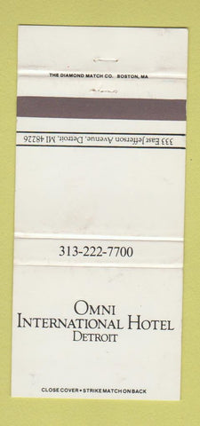 Matchbook Cover - Omni International Hotel Detroit MI WEAR 30 Strike