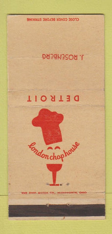 Matchbook Cover - London Chop House Detroit MI IMPRINT WEAR 30 Strike