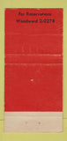 Matchbook Cover - London Chop House Detroit MI IMPRINT WEAR 30 Strike