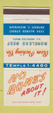 Matchbook Cover - Rem Packing Beef Detroit MI 30 Strike