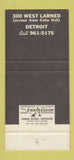 Matchbook Cover - Jim's Garage Restaurant Detroit MI WEAR 30 Strike