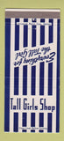 Matchbook Cover - Tall Girls Shop clothes Detroit Chicago Cleveland 30 Strike