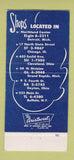 Matchbook Cover - Tall Girls Shop clothes Detroit Chicago Cleveland 30 Strike
