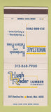 Matchbook Cover - Hugh Rader Lumber Detroit MI  30 Strike