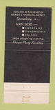 Matchbook Cover - The Colonnade Lounge Detroit MI 30 Strike