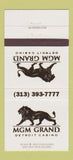 Matchbook Cover - MGM Grand Casino Detroit MI 30 Strike