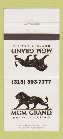 Matchbook Cover - MGM Grand Casino Detroit MI 30 Strike