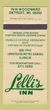 Matchbook Cover - Lelli's Inn Detroit MI restaurant Italian 30 Strike