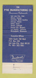 Matchbook Cover - Pykettes Women's Clothes Pyke Salt Lake City UT 30 Strike