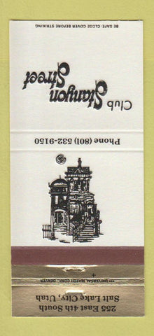 Matchbook Cover - Club Stanyon Street Salt Lake City UT 30 Strike