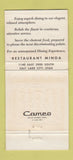 Matchbook Cover - Restaurant Minoa Salt Lake City UT 30 Strike