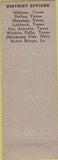 Matchbook Cover - Motor Carrier Insurance Austin TX Baton Rouge LA Abilene