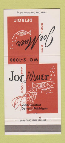 Matchbook Cover - Joe Muer Seafood Detroit MI 30 Strike