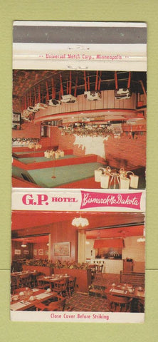 Matchbook Cover - GP Hotel Bismarck ND 30 Strike