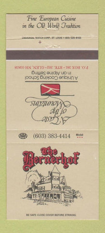 Matchbook Cover - Bernerhof Restaurant Glen NH 30 Strike