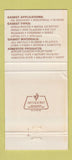 Matchbook Cover - Geo Short Gaskets Salt Lake City UT Brisbane CA WEAR 30 Strike