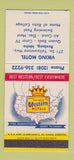 Matchbook Cover - Viking Inn Rexburg ID Best Western 30 Strike