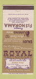 Matchbook Cover - Royal Restaurant Boise ID WEAR #1 30 Strike