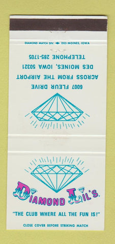 Matchbook Cover - Diamond Lil's Club Des Moines IA 30 Strike