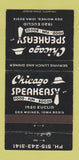 Matchbook Cover - Chicago Speakeasy Restaurant Des Moines IA 30 Strike