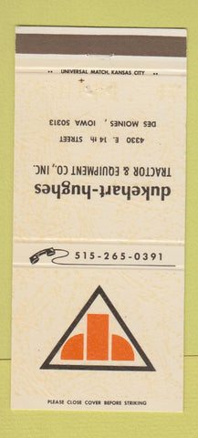 Matchbook Cover - Dukehart Hughes Tractors Des Moines IA 30 Strike