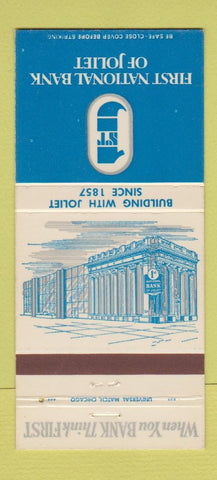 Matchbook Cover - First National Bank Joliet IL 30 Strike