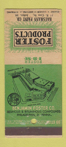 Matchbook Cover - Benjamin Foster Hausmann Paint Joliet IL 30 Stick