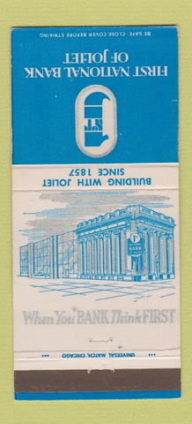 Matchbook Cover - First National Bank Joliet IL 30 Strike