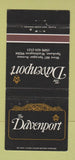Matchbook Cover - Davenport Hotel Spokane WA #2 30 Strike