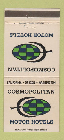 Matchbook Cover - Cosmopolitan Motor Hotels Portland OR Yakima WA 30 Strike