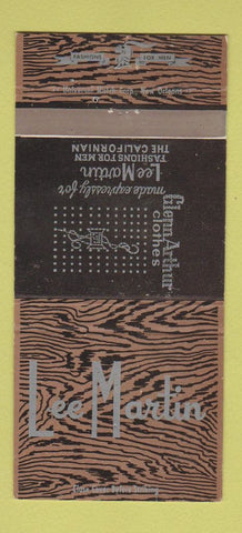 Matchbook Cover - Lee Martin Men's Clothes Shreveport Sulphur LA 30 Strike