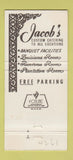 Matchbook Cover - Jacob's Fine Foods Lafayette LA 30 Strike