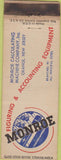 Matchbook Cover - Monroe Accounting calculators Orange NJ WEAR