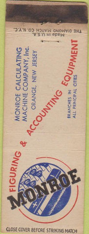 Matchbook Cover - Monroe Accounting calculators Orange NJ WEAR