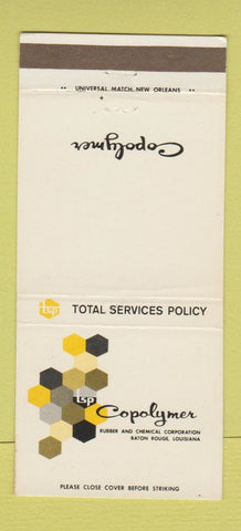 Matchbook Cover - Copolymer Rubber Chemical Baton Rouge LA 30 Strike