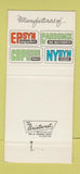 Matchbook Cover - Copolymer Rubber Chemical Baton Rouge LA 30 Strike