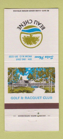 Matchbook Cover - Beau Chene Golf Racquet Club Mandeville LA 30 Strike