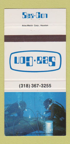 Matchbook Cover - Sea Con New Iberia LA underwater welding 30 Strike