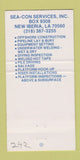 Matchbook Cover - Sea Con New Iberia LA underwater welding 30 Strike