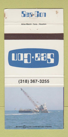 Matchbook Cover - Sea Con New Iberia LA underwater welding WEAR 30 Strike