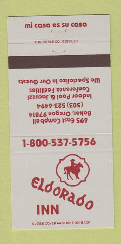 Matchbook Cover - Eldorado Inn Baker OR 30 Strike