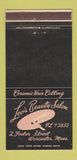 Matchbook Cover - Leo's Beauty Salon Worcester MA 30 Strike