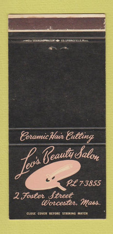 Matchbook Cover - Leo's Beauty Salon Worcester MA 30 Strike
