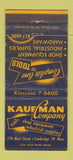 Matchbook Cover - Kaufman Company Tools Equipment Cambridge MA WEAR 30 Strike