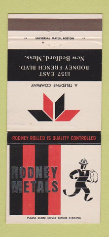 Matchbook Cover - Rodney Metals New Bedford MA 30 Strike