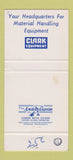 Matchbook Cover - Clark Fork Lifts Brodig Trucks Woburn MA 30 Strike