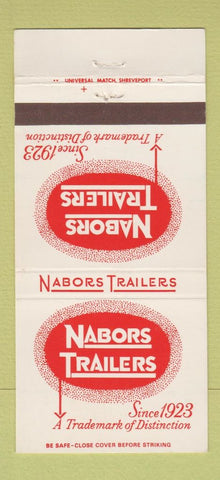 Matchbook Cover - Nabors Trailers Mansfield LA 30 Strike
